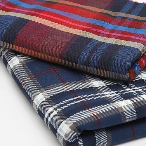 146cmx50cm 100%cotton twill check cloth yarn dyed red Scottish plaid shirt garment clothes fabric and for grid the tablecloth
