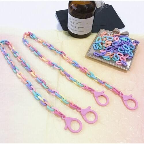 2021 candy color Acrylic mask hanging chain Korean anti-drop Glasses chain Holder neck necklace Fashion jewelry