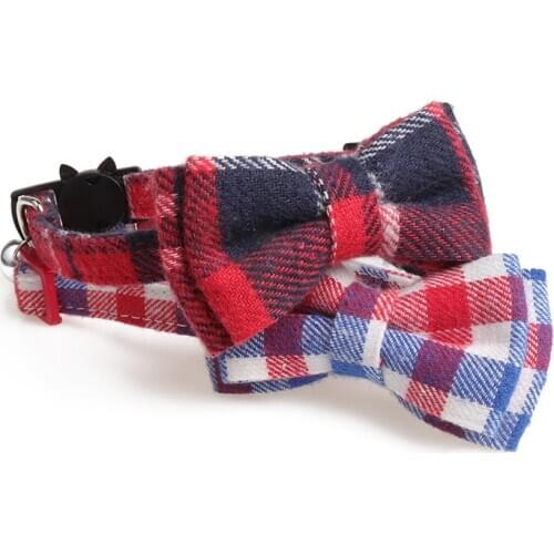 30PS / LOT Pet Bow Dog Collar Cat Bell Button Collar Dog Accessories Pet Cat Dog Necktie