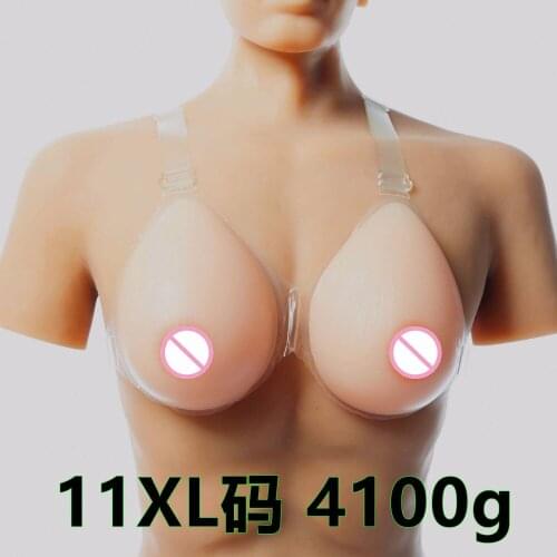4100g/pair HH Cup 100% silicone Beige Breast Forms fake artificial breasts Boobs Tits faux seins CD drag queen padding