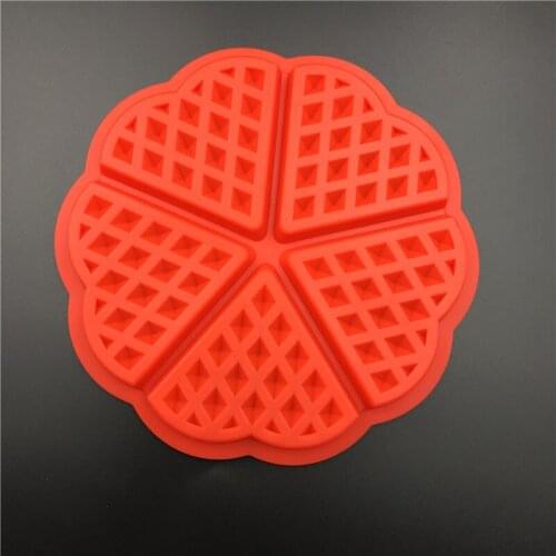 5 heart-shaped Silicone Waffle Molds Silicone Cake Mold DIY Cake Tools Silicone Cake Decorating Molds