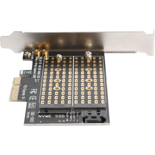 PCI Express PCIE to M2 Adapter NVME SATA M.2 SSD PCIE Adapter NVME/SATA M2 PCI E Adapter SSD M2 to SATA PCI-E Card M Key + B Key