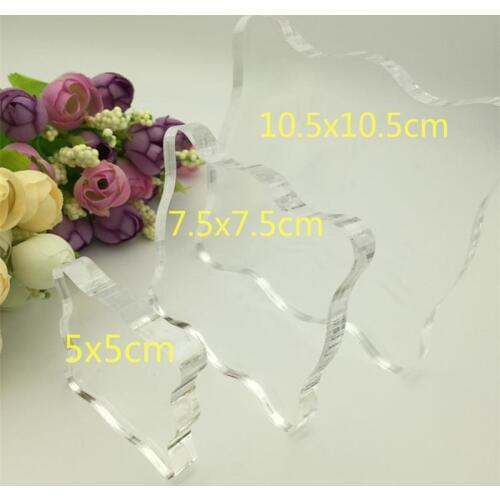 YLCST002 Acrylic Silicone Clear Stamps Block For Scrapbooking DIY Album Cards Embossing Handle Starter Shape Craft Rubber Stamp