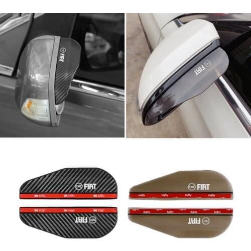 Car Side Rear View Mirror Rain Eyebrow Visor Rain Shield Shade Cover for Fiat Panda Bravo Punto Linea Croma 500 595