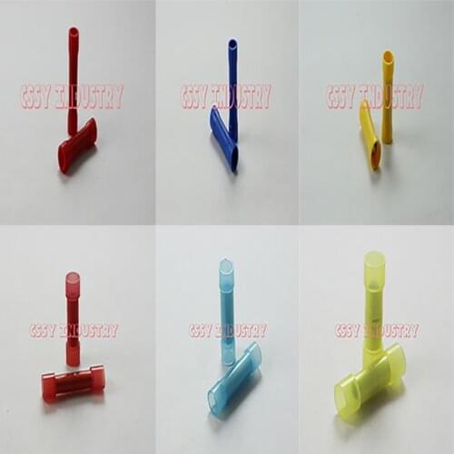 Freeshipping BV1.25 BV2 BV5.5 BNYF1.25 BNYF2 BNYF5.5 Insulated Straight Wire Butt Connector Electrical Crimp Terminal block