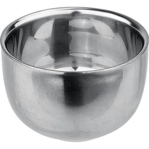 Hot selling 120ML/200ML Double Layer Soap Cup Heat Insulation Smooth New stainless steel Shaving Bowl Drinkware Student cup
