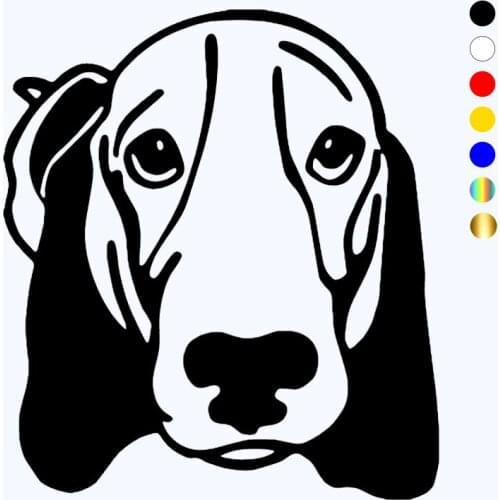 CK20427# Die-cut Vinyl Decal Beagle 2 Car Sticker Waterproof Auto Decors on Bumper Rear Window