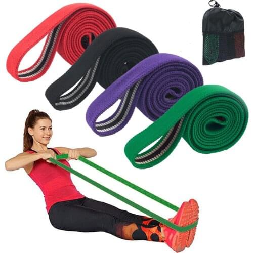 Long Fabric Resistance Pull Up Assistance Loop Bands Set Stretch Band for Leg Thigh Hip Squat Workout Booty Exercise Training