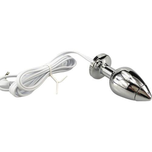Electric physical shock therapy small size mini metal anal butt plug electro sex toys AP-E004
