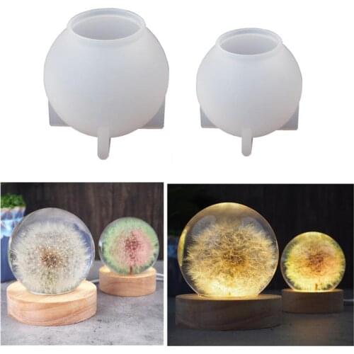 Crystal Ball Nightlight Silicone Mold For Resin Epoxy DIY Handmade Crafts Round UV Resin Mold Home Decorations Casting Molds
