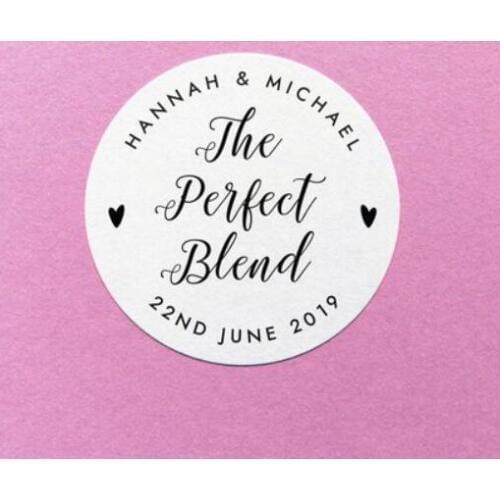 Personalized the perfect blend Wedding gift Stickers Seals drinks favor labels birthday baby shower popcorn favors gift stickers