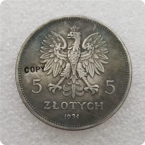 1931-POLAND-5-ZLOTYCH COPY commemorative coins-replica coins medal coins collectibles