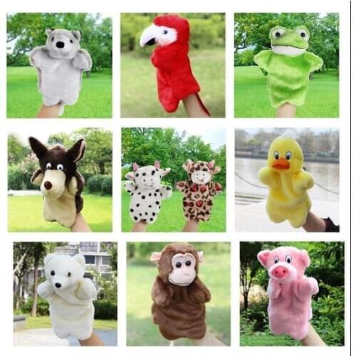 Animal Hand Puppet Marioneta Puppet Dolls Plush Panda Cat Elephant puppets hand Learning for Baby kid Toys Fantoche hand puppets