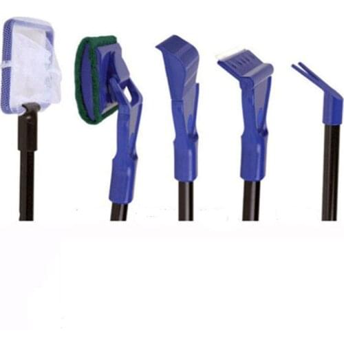 5 in 1 Multi-Function Aquarium Cleaning Tool with Plant Fork Handle Kit