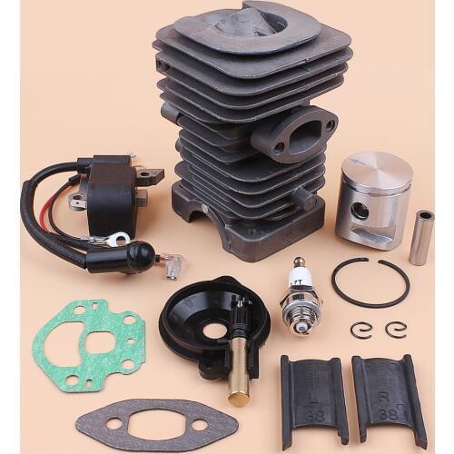 39mm Cylinder Piston Ignition Coil Oil Pump Kit For HUSQVARNA 236 240 235 Chainsaw Motor Rebuild Spare Parts # 545 05 04 17