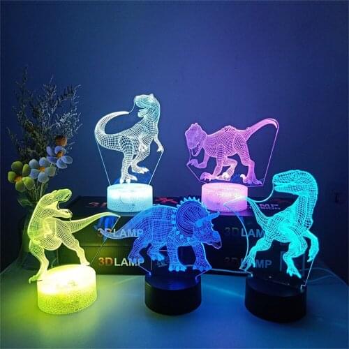 3D LED Night Light Lamp Dinosaur Series 16 Color 3d Night light Remote Control Table Lamps Toys Gift for Kid Home Decoration