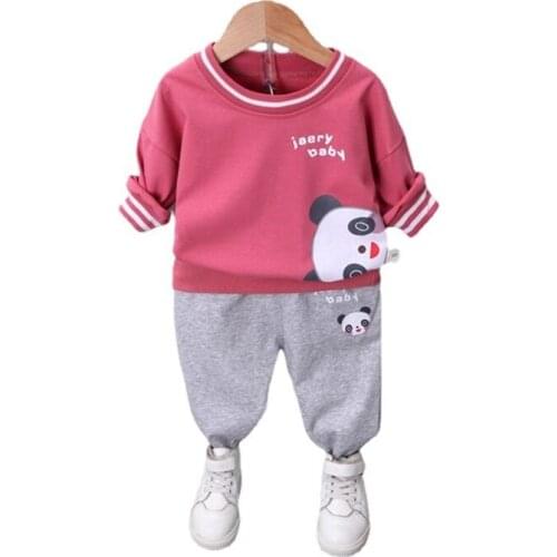New Spring Autumn Baby Boys Clothes Suit Children Girls Cute Cotton T-Shirt Pants 2Pcs/Set Toddler Active Outfits Kids Tracksuit