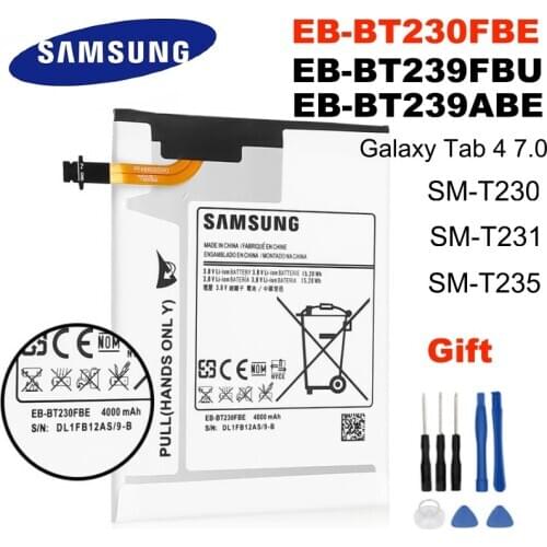 Samsung Tablet Battery EB-BT230FBE For Samsung Galaxy Tab 4 7 SM-T230 SM-T231 SM-T235 Battery EB-BT239FBU EB-BT239ABE 4000mAh
