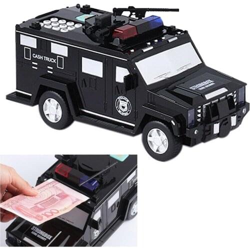Plastic Electronic Piggy- Bank Money Saving Box Truck Car Safety Password Coin Cash Deposit Machine For Kids Toys Gifts