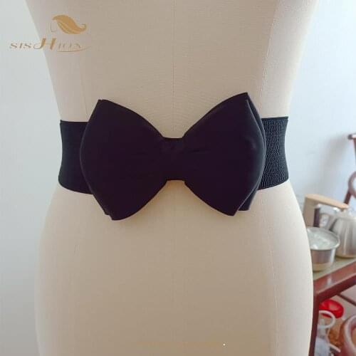 SISHION 2021 New Arrival Vintage Summer Belts for Women VD1912 ceinture femme Black Elastic Waist Belt