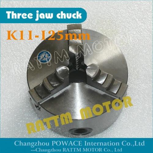 Manual chuck Three 3 jaw self-centering chuck K11-125mm 3 jaw chuck Machine tool Lathe chuck