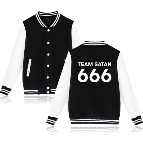 Satan Baseball Jackets High Quality Cotton Knitted Printed Jackets Men Women Casual Bomber Jacket Japanese Style Jacket Clothes