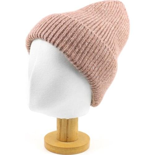 Cashmere Beanie for Women Men Ribbed Cuff Heather Grey Marled Beige Warm Soft Knit Winter Hat