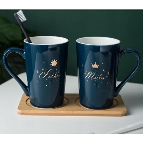 Couple style mouthwash cup Toothbrush cup High-grade ceramics Bathroom bathroom Home Hotel Supplies