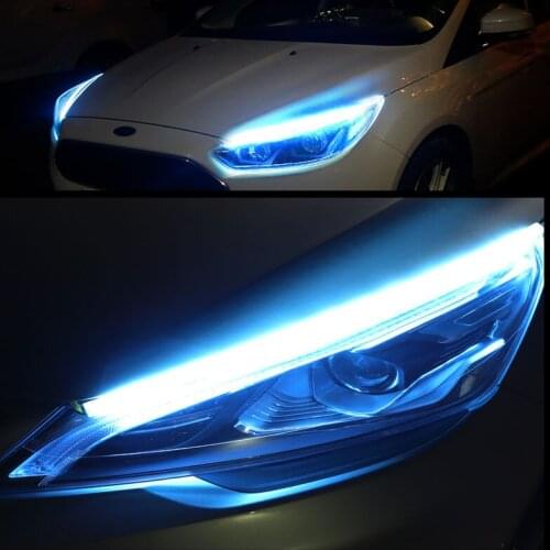 2x Ultrafine DRL LED Daytime Running Lights Auto Flowing Turn Signal Guide Strip for Mercedes-Benz all class A B C E S G M ML CL