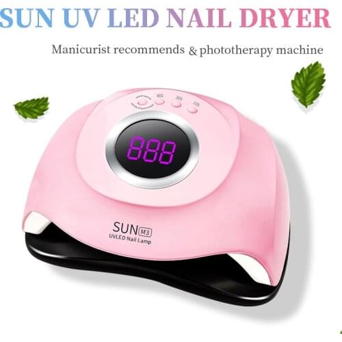Sun UV Lamp For Manicure 180W UV Lamp Nail Dryer UV LED Gel Nail Lamp Fast Curing Gel Polish Ice Lamp for Nail Manicure Machine