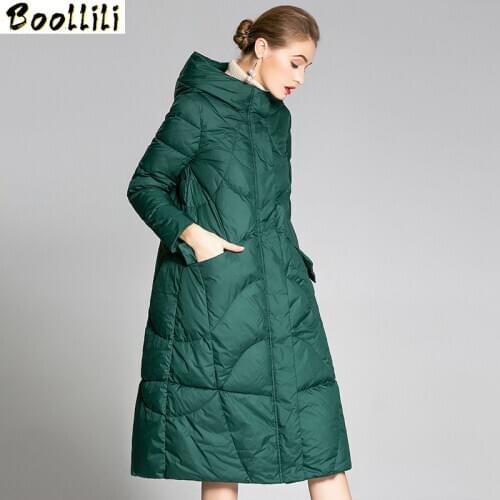 Boollili 90% White Duck Down Jacket Women Clothes 2020 Winter Coat Women Korean Long Puffer Jacket Women Warm Parka