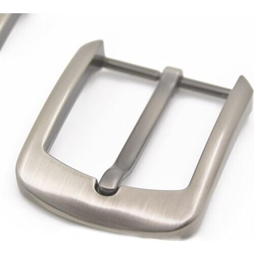 1pcs Metal 40mm Brushed Belt Buckle Middle Center Half Bar Buckle Leather Belt Bridle Halter Harness Fit for 37mm-39mm belt