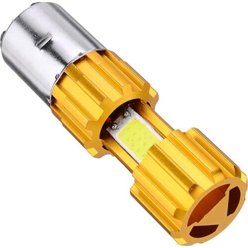 1pc Motorcycle White COB LED BA20D 16W Headlight Scooter Bulb Lamp DC 12V 0.42A 6500K Light Low Consumption Parts