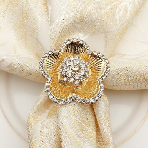 12PCS hotel wedding cloth circle napkin ring napkin ring buckle Chinese european-style wedding tableware setting