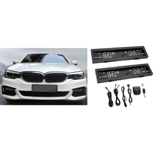 2pcs Car Number Plate Bracket Turn Blinds License Plate Frame for Vehicles Car Truck Easy to Install Waterproof Rust Proof