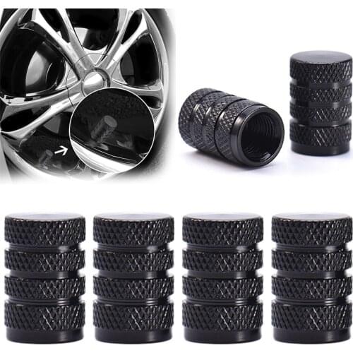4pc Car Tire Valve Stem cap Aluminum Tire Wheel Rims Stem Air Valve Caps Tyre Cover For Car Truck Tire Screw Dust Cover Airtight