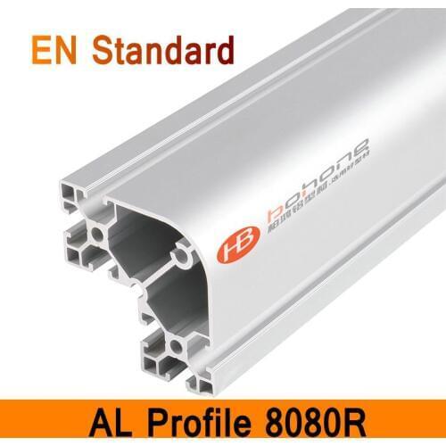 8080R Aluminium Profile EN Standard DIY Brackets Aluminium AL Extrusion CNC 3D DIY Printer Frame Round Aluminum Frame T Slot