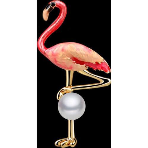 Ajojewel Flamingo Brooches For Clothes