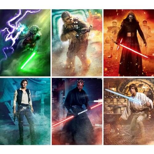 Diamond Painting Cartoon Star Wars Laser Sword 5D DIY Full Square Round Embroidery Mosaic Set Cross Stitch Home Decoration Art