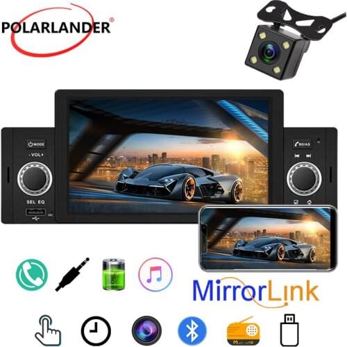 Car Radio 1 Din 5'' Multimedia MP5 Player Accessories IPS Touch Screen USB SD MMC FM High Pixel Bluetooth Hands-free Mirror Link