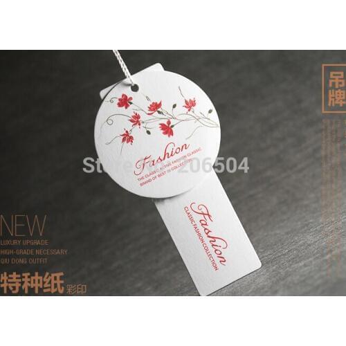 Free shipping customized/custom hang tags cloth printed hang tag hang tags labels for clothes/clothing personized dh11010