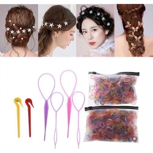 Large Pack Elastic Hair Bands Pony Hair Ties Remover Colorful Baby Girl Hair Rubber Topsy Hair Tail Tools Toddlers Girls