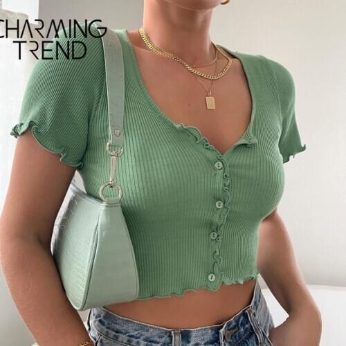 Charmingtrend Women's Cropped T-shirts