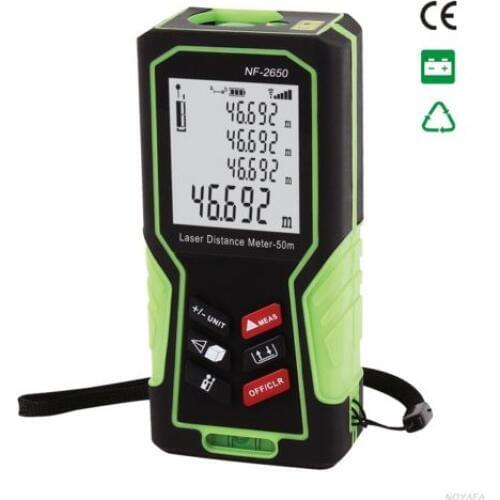 NF-2650 Digital Laser distance meter Handheld Laser Rangefinder Tape measure Distance/Area/Volume in Level Tool Lofting function