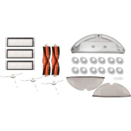 Main Brush Side Brush Hepa Filter For Xiaomi 1 2 Roborock S50 S55 S6 & 1 Water Tank 2 Mop Cloths 12 Water Tank Filter