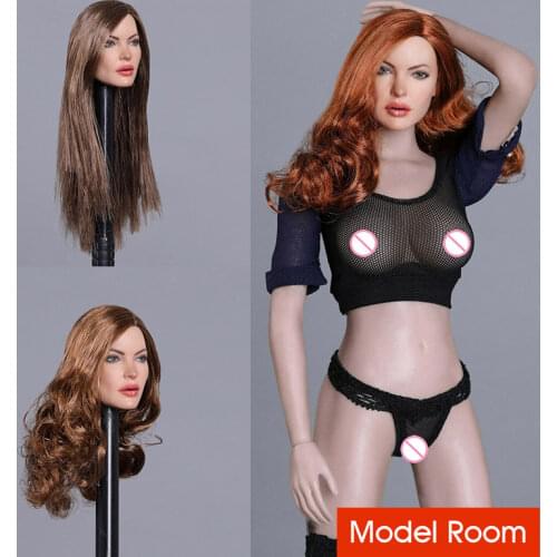 1/6 Curls Long Brown Hair Female Sexy Head Sculpt GACTOYS GC031B for 12'' Women Action Figure Model Doll