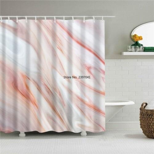 Geometric Dot Wave Stripe Ceramic Tile Shower Curtains Bathroom Curtain Frabic Waterproof Polyester Bath Curtain with Hooks