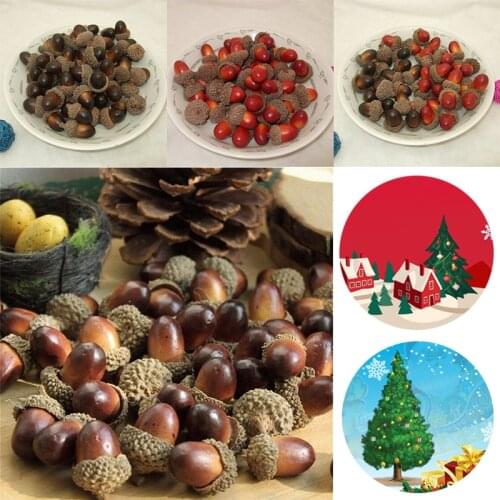 10Pcs Simulation Oak Nut Artificial Fruit&Vegetables Foam Fake Mini Acorn Oak Nut Ornament Home Decor Wedding Party Decoration