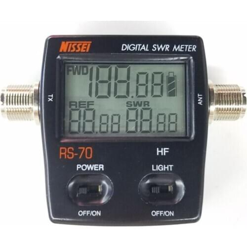 NISSEI SWR RS-70 Digital/Medidor De Energia Two-way Radio HF 1.6-60 MHz 200 W M Conector do tipo SWR Power Meter para Walki