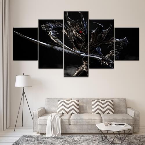 Canvas Painting cool Hawk Eagle 5 Pieces Wall Art Painting Modular Wallpapers Poster Print for living room Home Decor
